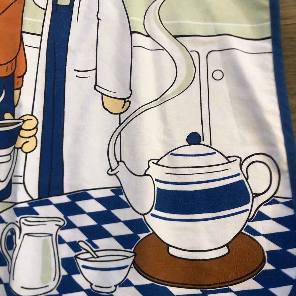 Vintage Tetley Tea Promotional Apron | 90s Graphic Kitchenware - Picture 4 of 8